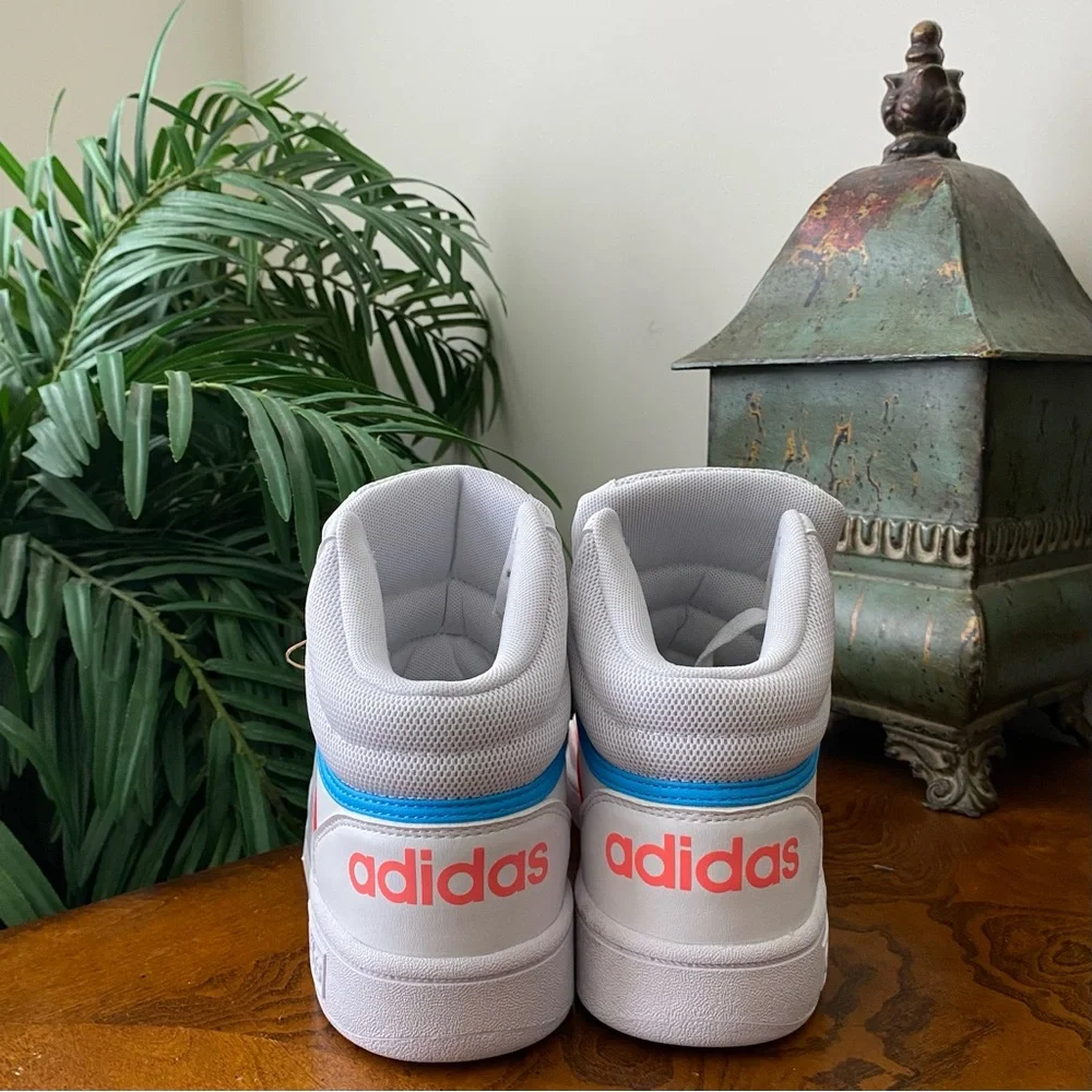 Adidas Hoops Mid 3.0 K White Pink Basketball Sneakers